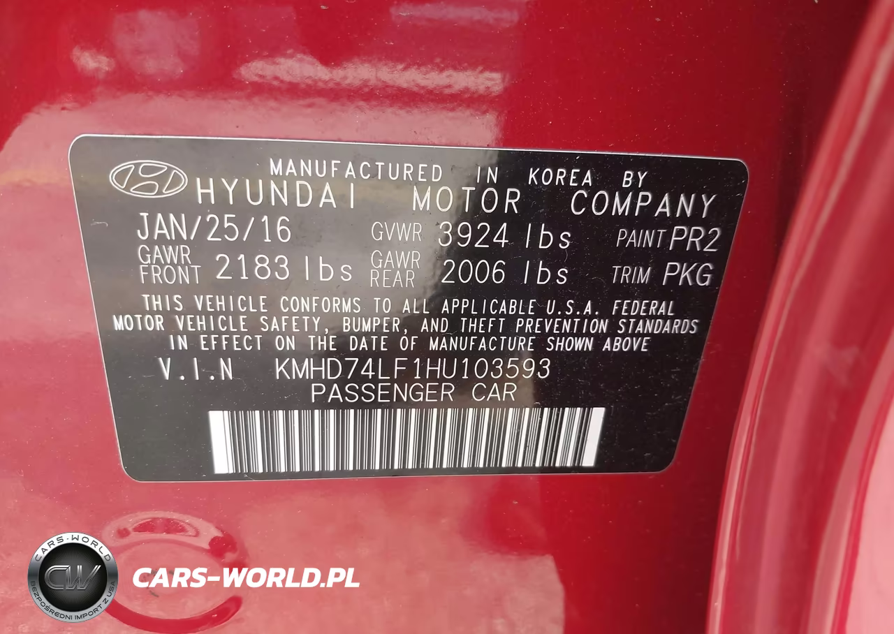 2017 Hyundai Elantra Se VIN:KMHD74LF1HU103593 - 9
