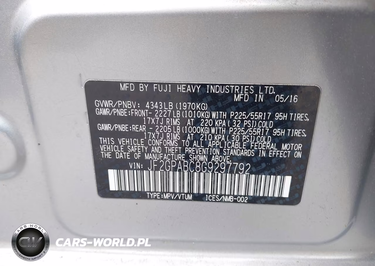 2016 Subaru Crosstrek 2.0I Premium VIN:JF2GPABC8G9297792 - 9