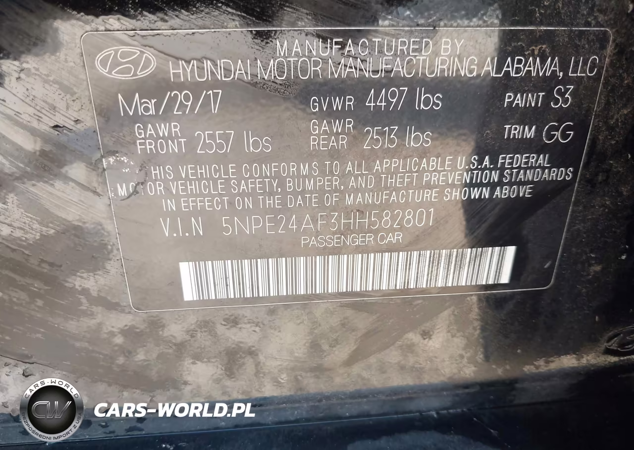 2017 Hyundai Sonata Se VIN:5NPE24AF3HH582801 - 9