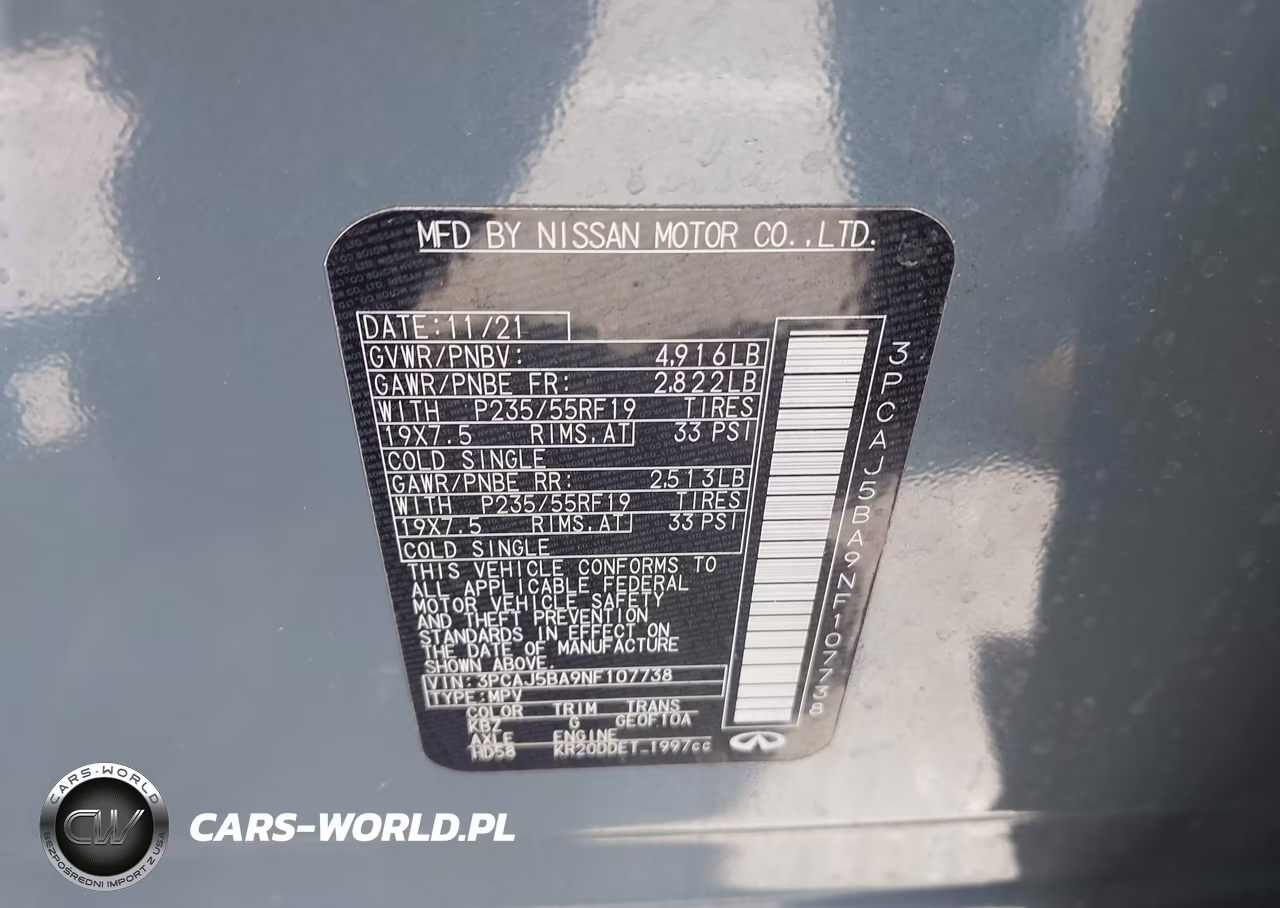 2022 Infiniti Qx50 Luxe VIN:3PCAJ5BA9NF107738 - 9