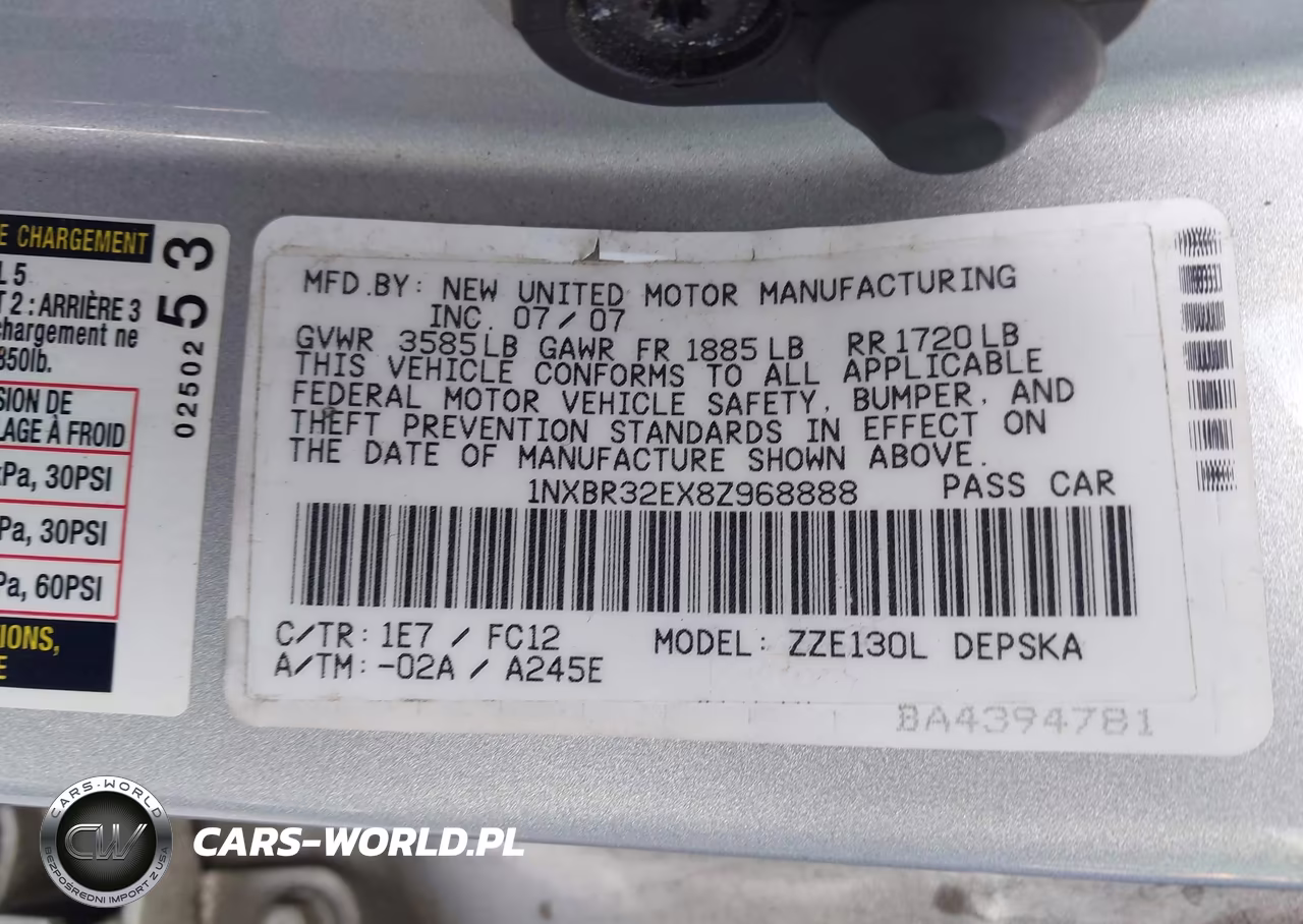 2008 Toyota Corolla S VIN:1NXBR32EX8Z968888 - 9