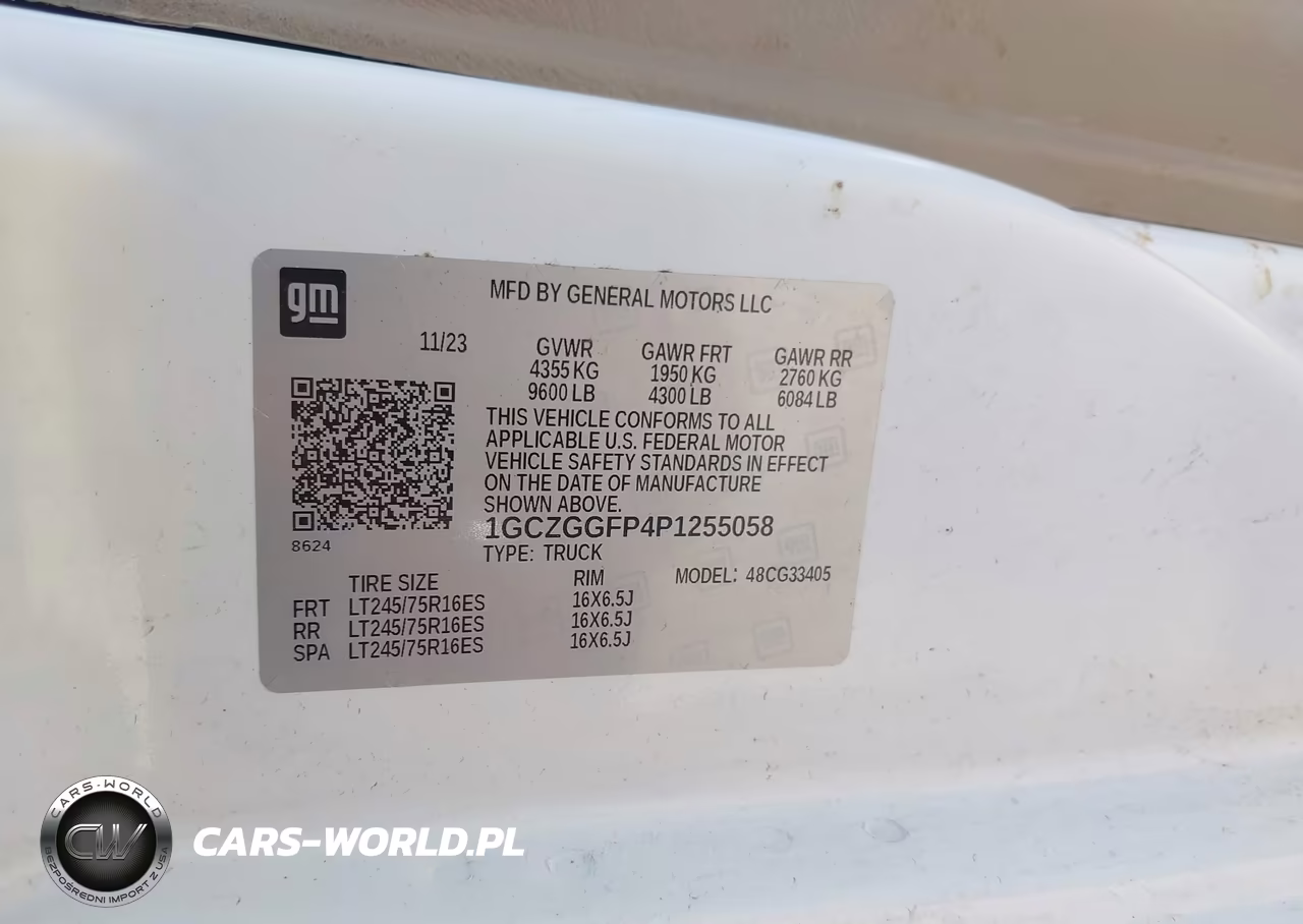 2023 Chevrolet Express Cargo Rwd 3500 Regular Wheelbase Wt VIN:1GCZGGFP4P1255058 - 9