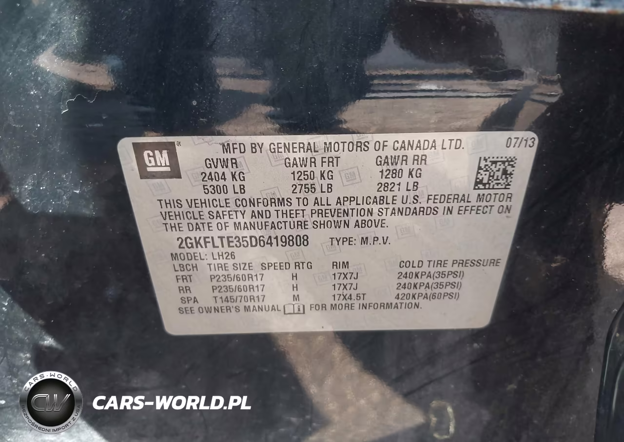 2013 GMC Terrain Sle-2 VIN:2GKFLTE35D6419808 - 9