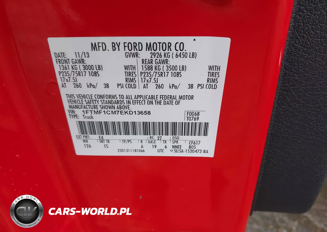 2014 Ford F-150 Xl VIN:1FTMF1CM7EKD13658 - 9