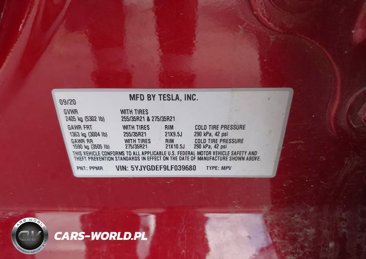 2020 Tesla Model Y VIN:5YJYGDEF9LF039680 - 9