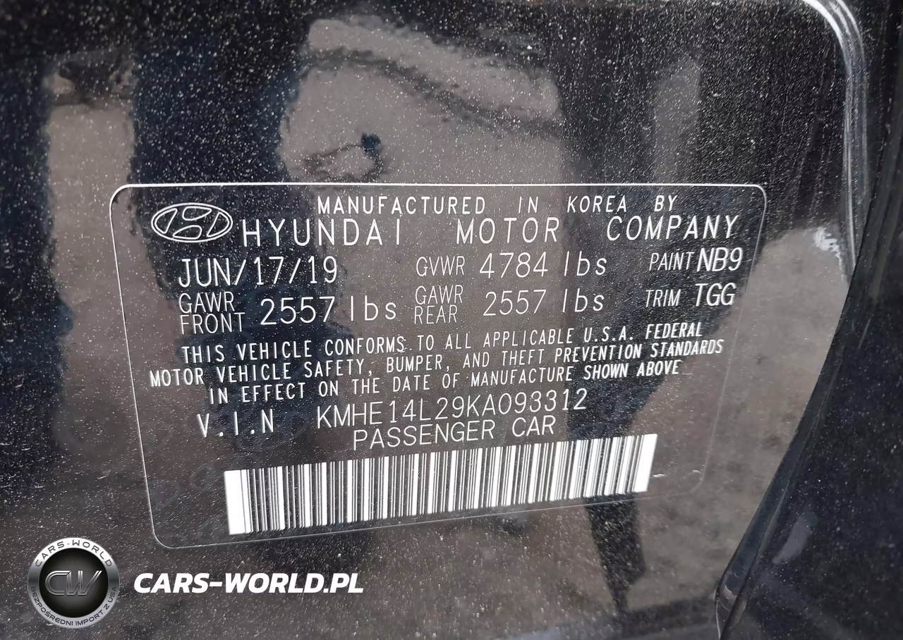 2019 Hyundai Sonata Plug-In Hybrid VIN:KMHE14L29KA093312 - 9