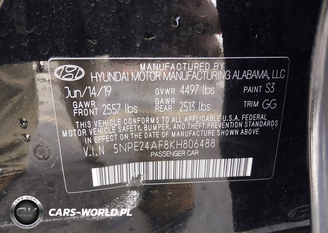 2019 Hyundai Sonata Se VIN:5NPE24AF8KH806488 - 9