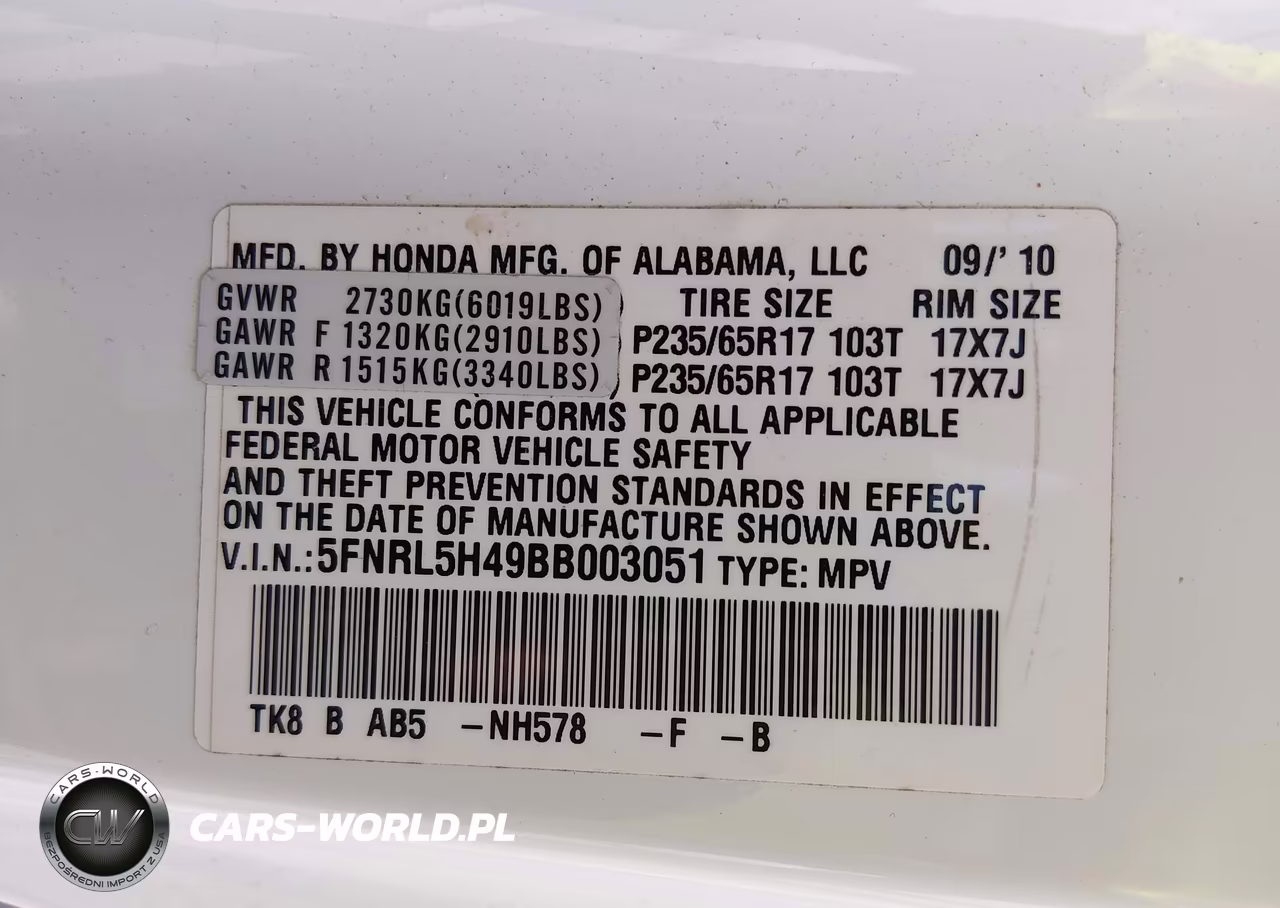 2011 Honda Odyssey Ex VIN:5FNRL5H49BB003051 - 9
