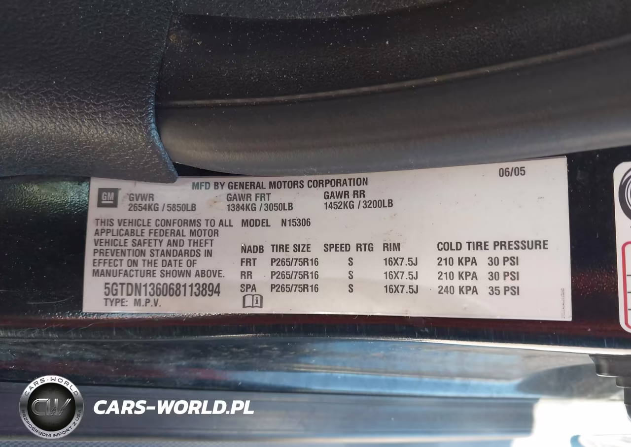 2006 Hummer H3 Suv VIN:5GTDN136068113894 - 9