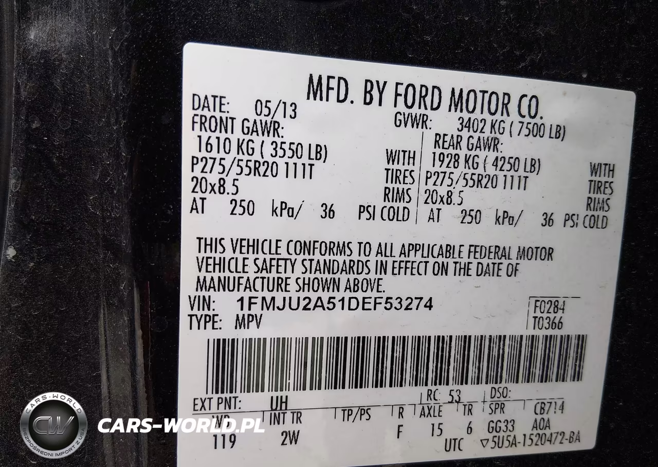 2013 Ford Expedition Limited VIN:1FMJU2A51DEF53274 - 9