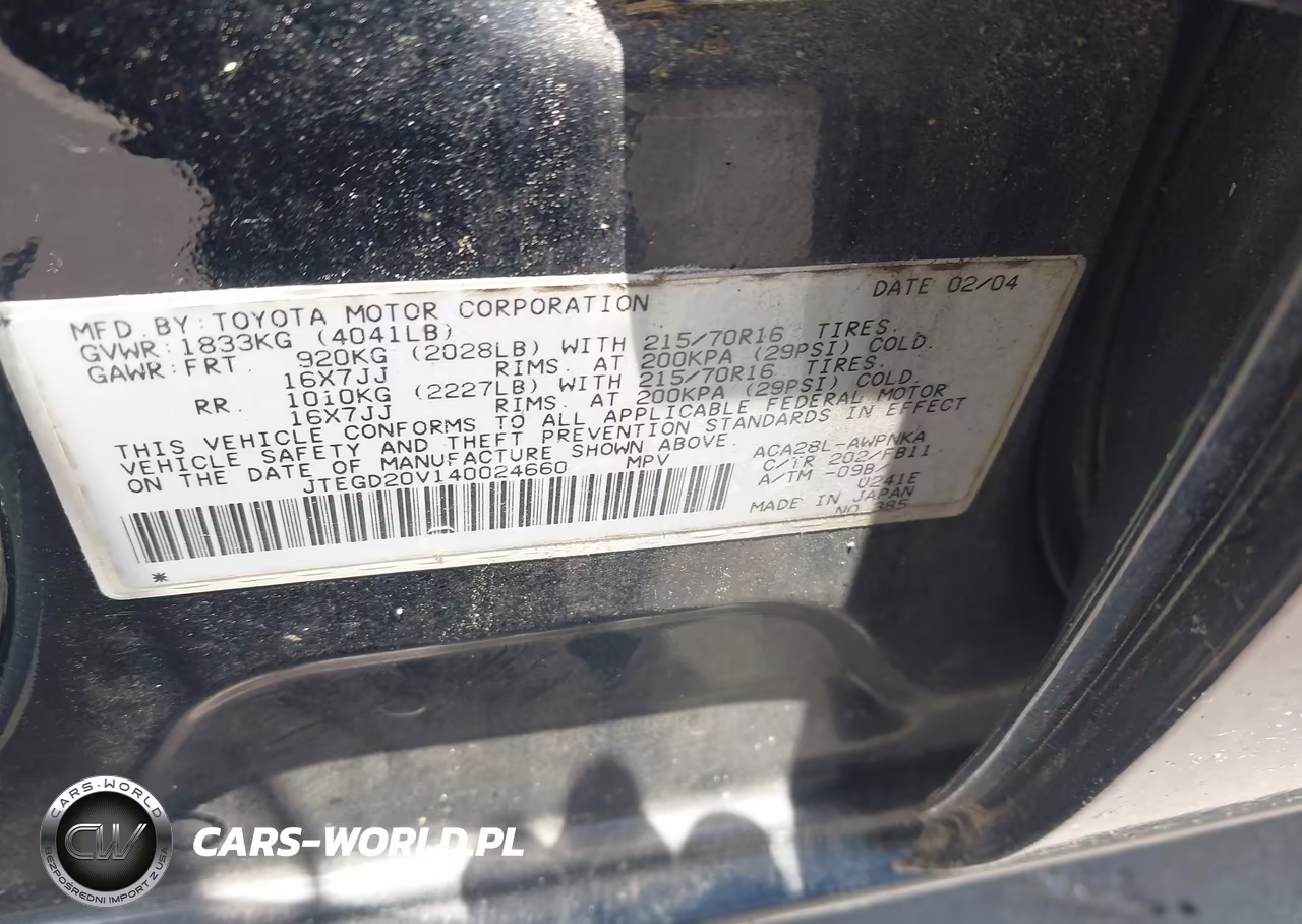 2004 Toyota Rav4 VIN:JTEGD20V140024660 - 9