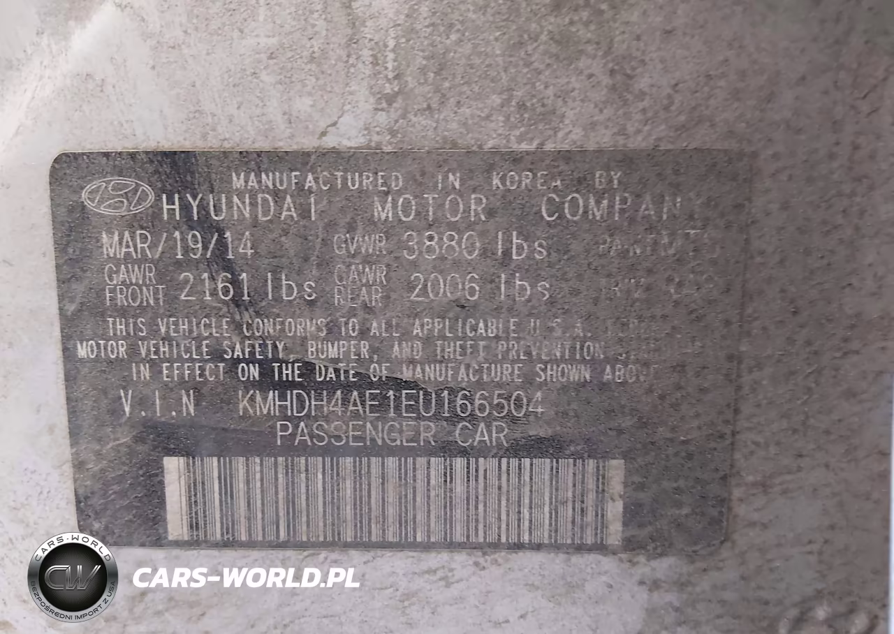 2014 Hyundai Elantra Se VIN:KMHDH4AE1EU166504 - 9