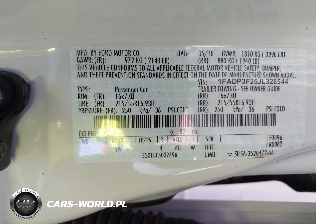 2018 Ford Focus Se VIN:1FADP3F25JL328544 - 9