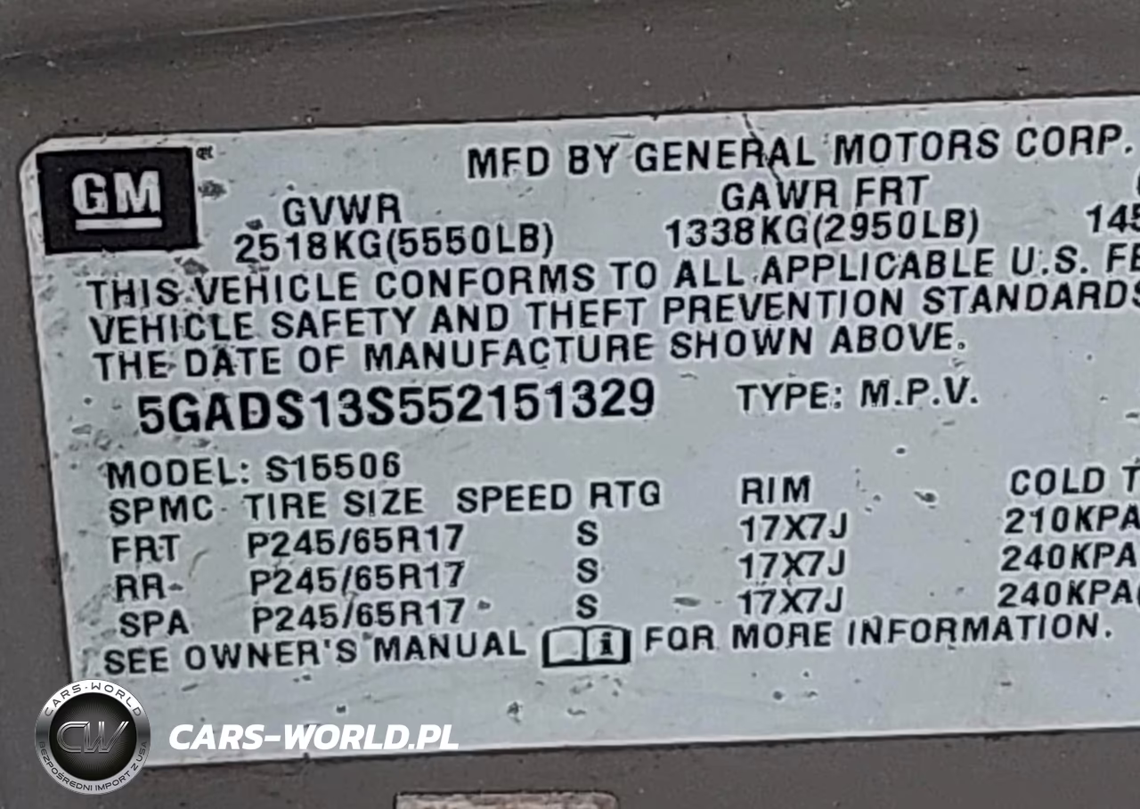 2005 Buick Rainier Cxl VIN:5GADS13S552151329 - 9