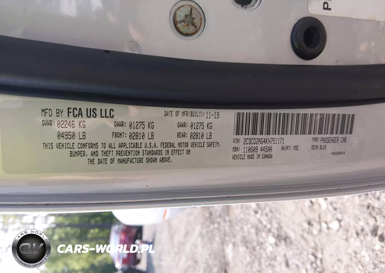 2019 Dodge Challenger Sxt VIN:2C3CDZAG4KH751171 - 9