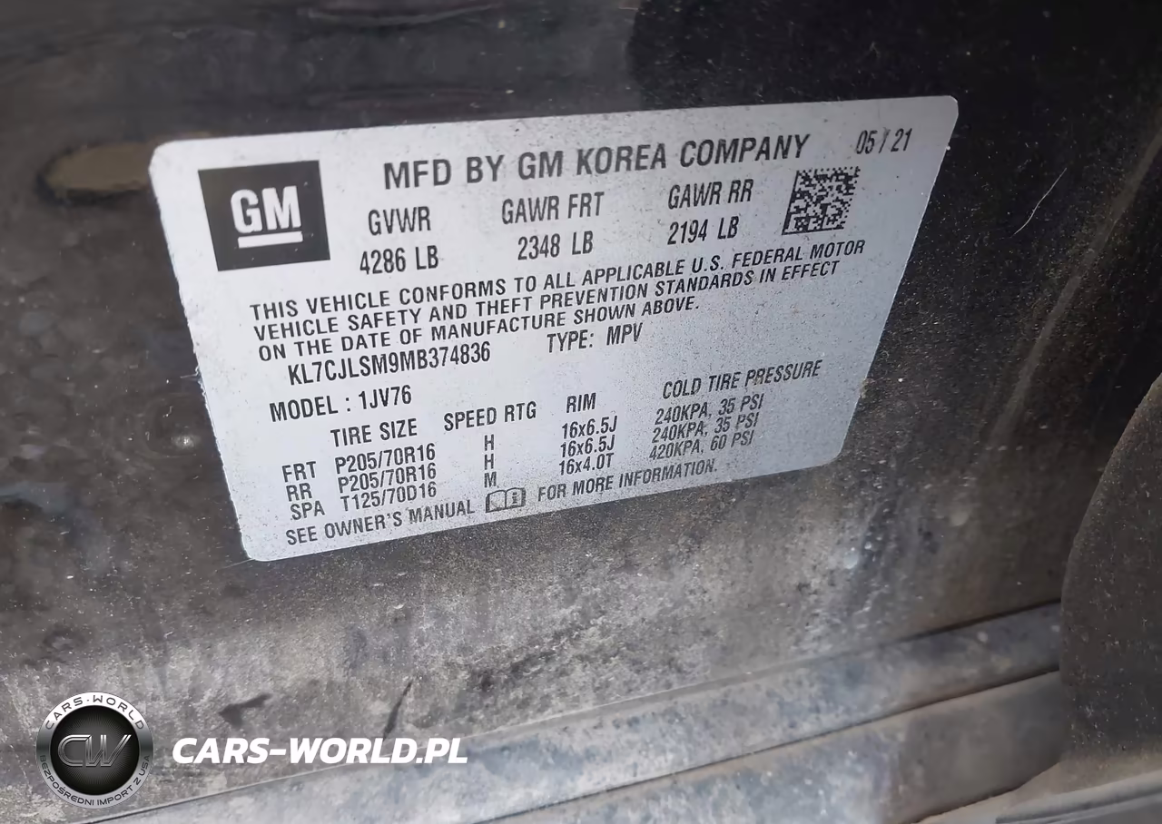 2021 Chevrolet Trax Fwd Lt VIN:KL7CJLSM9MB374836 - 9