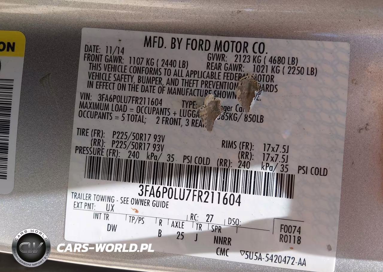 2015 Ford Fusion Hybrid Se VIN:3FA6P0LU7FR211604 - 9