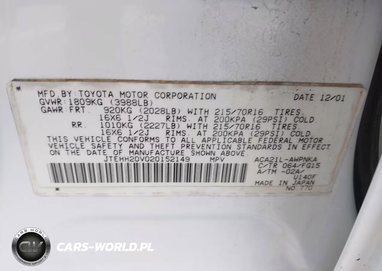 2002 Toyota Rav4 VIN:JTEHH20V020152149 - 9