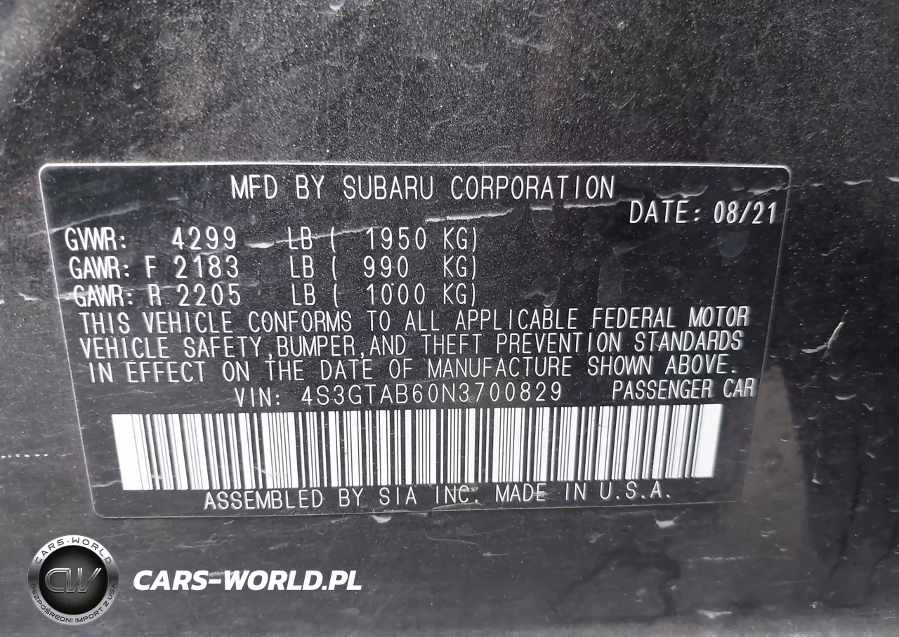 2022 Subaru Impreza Base 5-Door VIN:4S3GTAB60N3700829 - 9