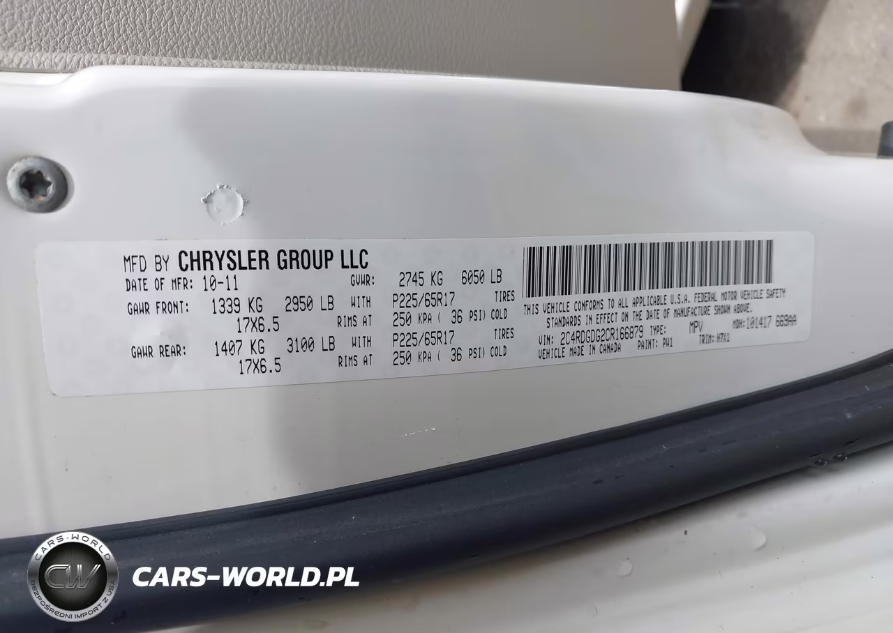 2012 Dodge Grand Caravan Crew VIN:2C4RDGDG2CR166879 - 9