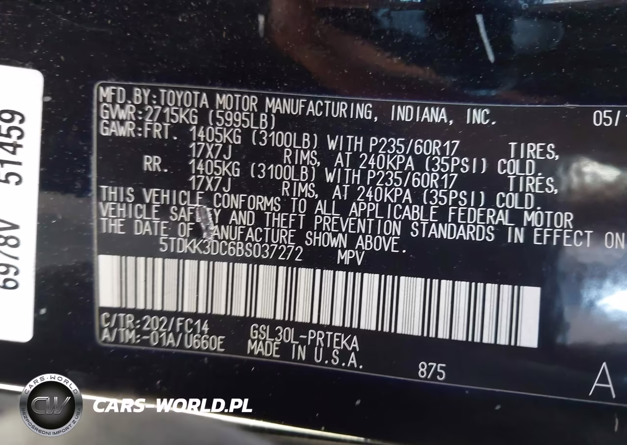 2011 Toyota Sienna Le V6 VIN:5TDKK3DC6BS037272 - 9