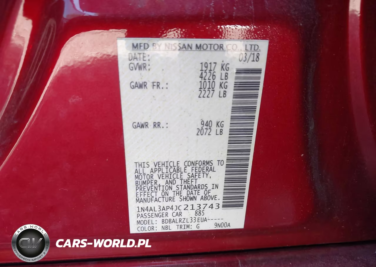 2018 Nissan Altima 2.5 Sl VIN:1N4AL3AP4JC213743 - 9