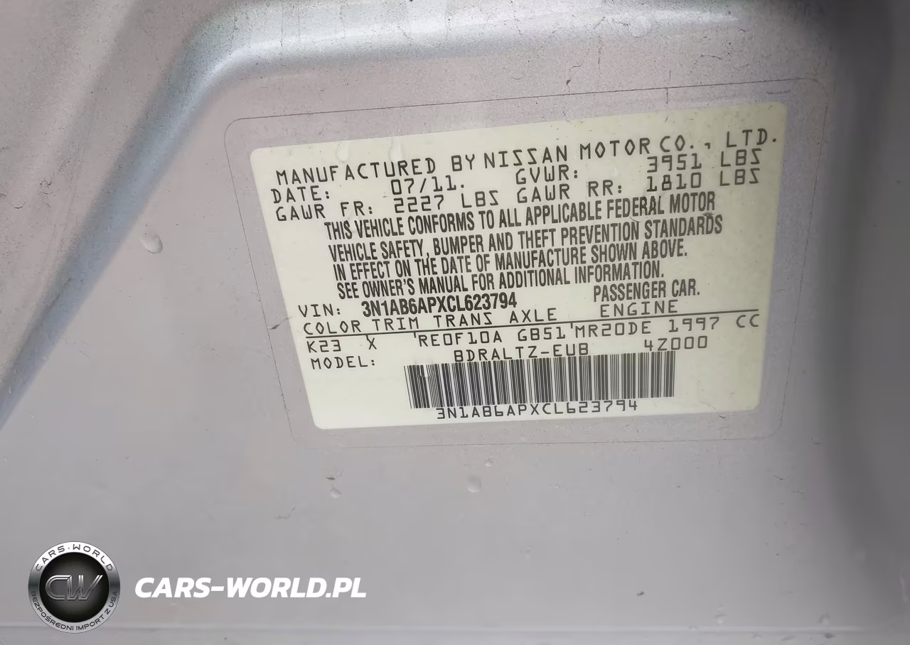 2012 Nissan Sentra 2.0 Sr VIN:3N1AB6APXCL623794 - 9