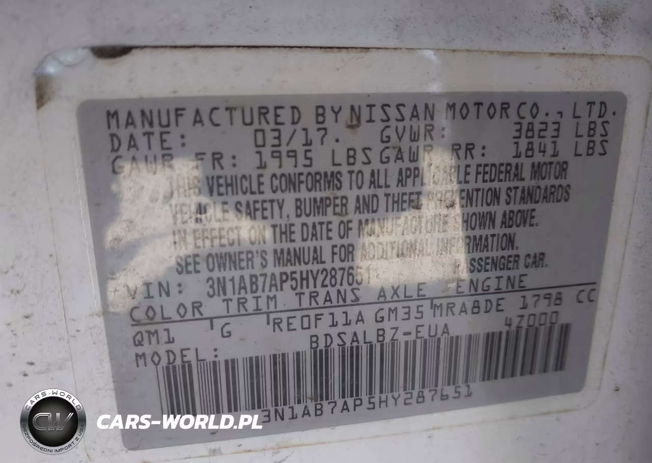 2017 Nissan Sentra S VIN:3N1AB7AP5HY287651 - 9