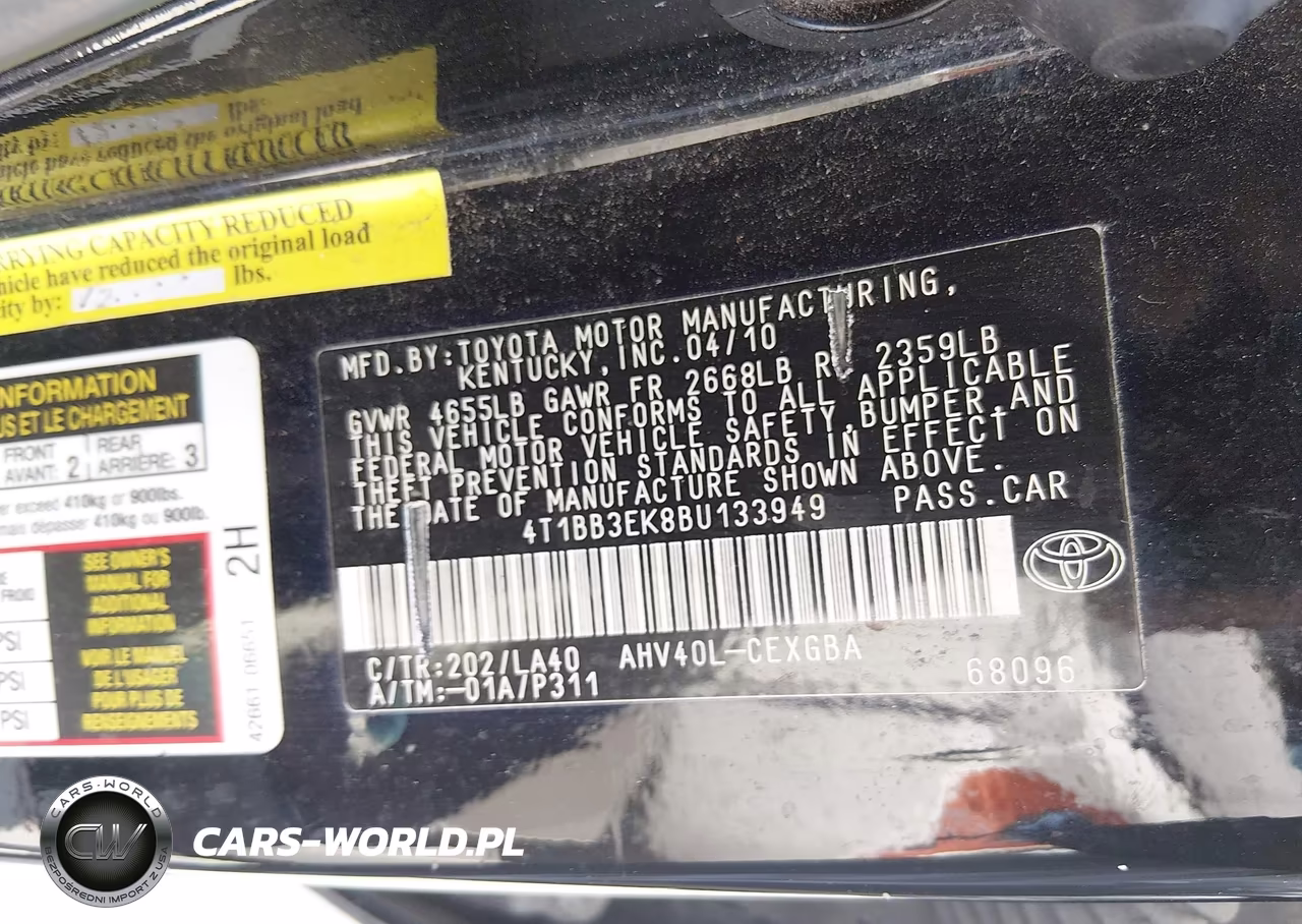 2011 Toyota Camry Hybrid VIN:4T1BB3EK8BU133949 - 9
