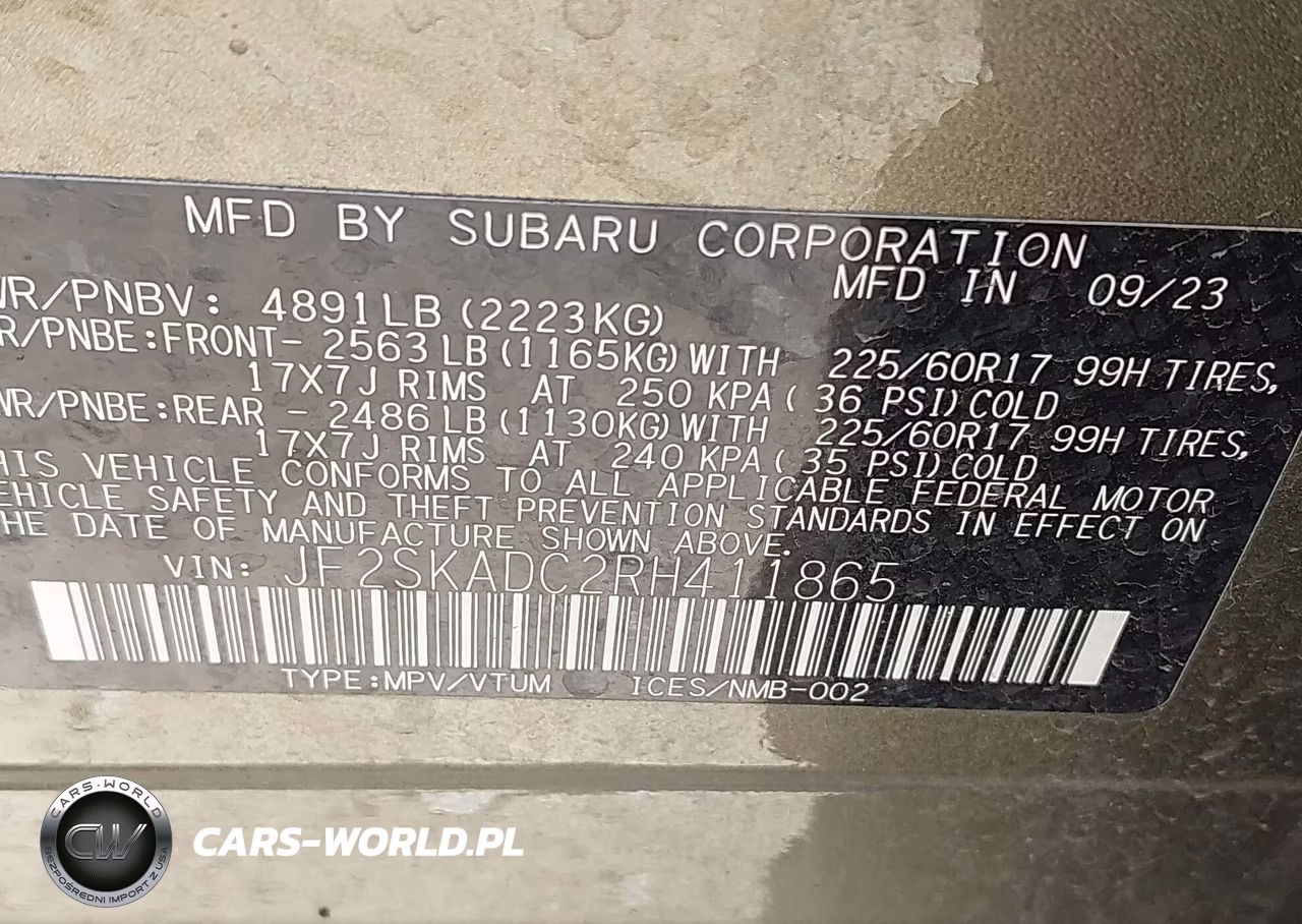 2024 Subaru Forester Premium VIN:JF2SKADC2RH411865 - 9