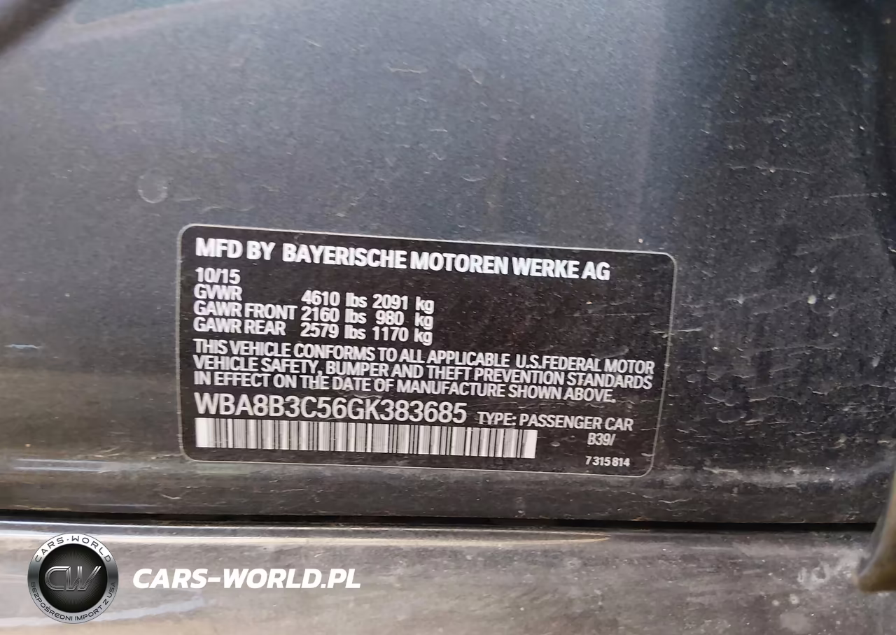 2016 BMW 340I VIN:WBA8B3C56GK383685 - 9