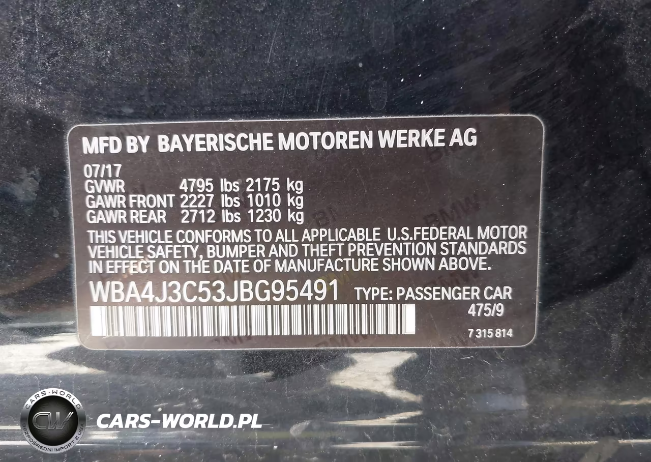 2018 BMW 430I Gran Coupe xDrive VIN:WBA4J3C53JBG95491 - 9