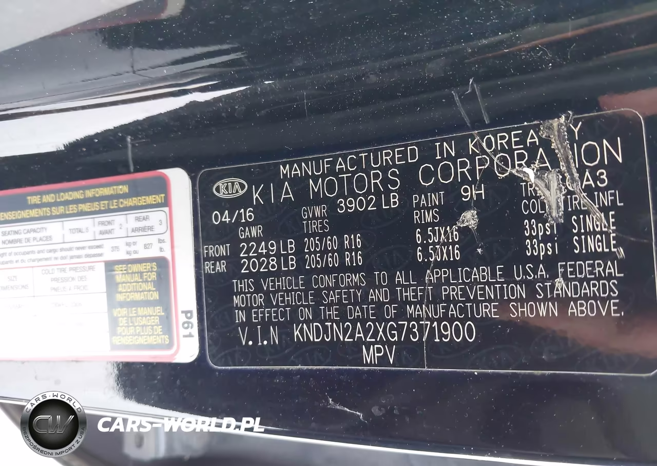 2016 Kia Soul VIN:KNDJN2A2XG7371900 - 9