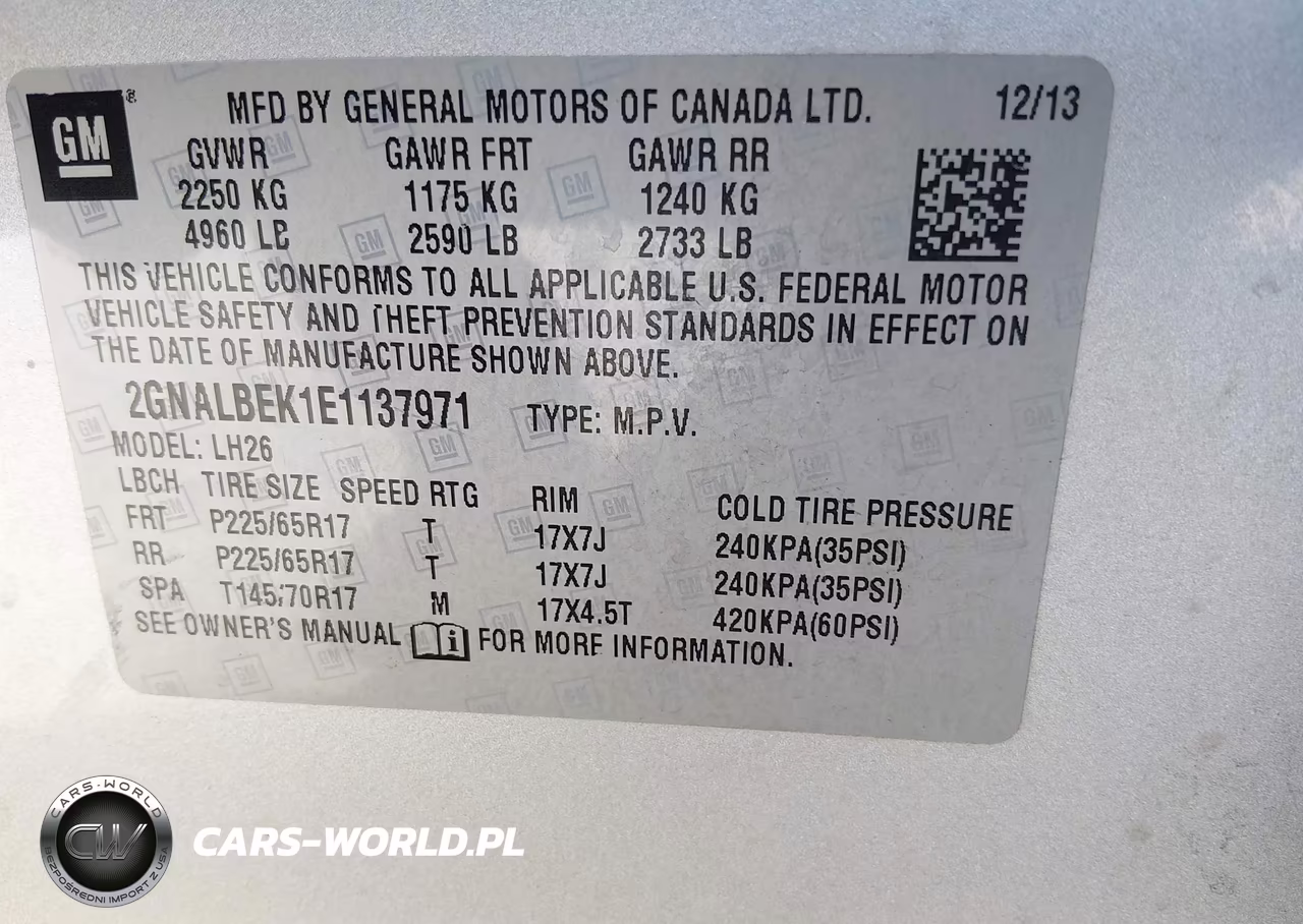 2014 Chevrolet Equinox Lt VIN:2GNALBEK1E1137971 - 9