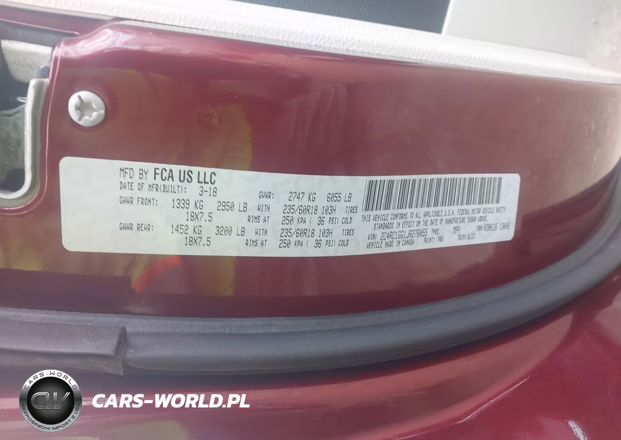 2018 CHRYSLER PACIFICA LIMITED VIN:2C4RC1GG1JR276055 - 9