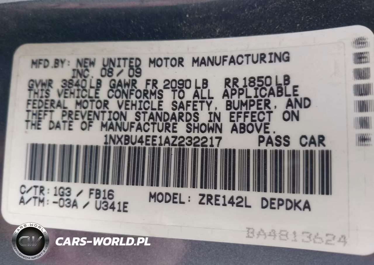 2010 Toyota Corolla VIN:1NXBU4EE1AZ232217 - 9