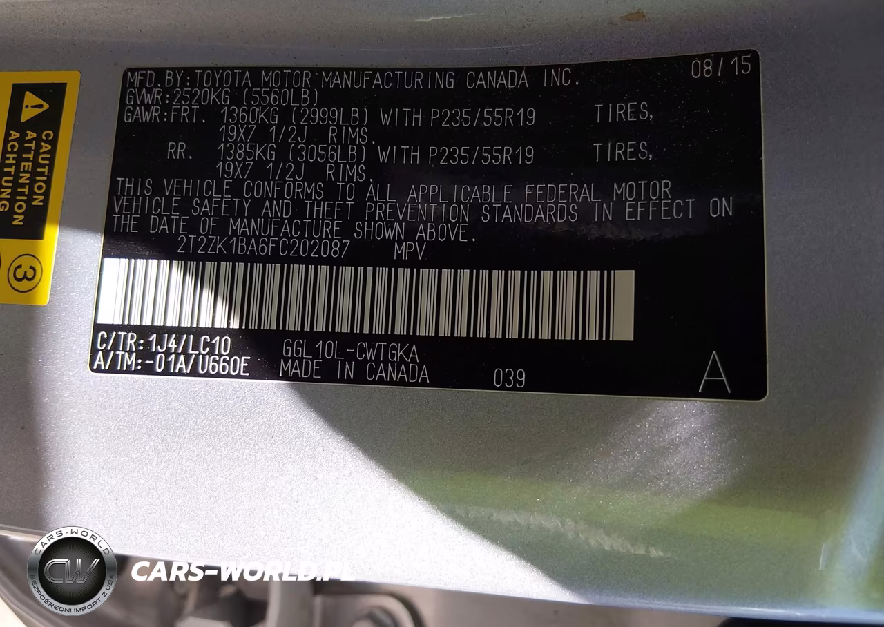 2015 Lexus Rx 350 VIN:2T2ZK1BA6FC202087 - 9