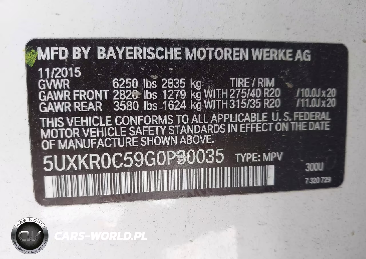2016 BMW X5 xDrive35I VIN:5UXKR0C59G0P30035 - 9