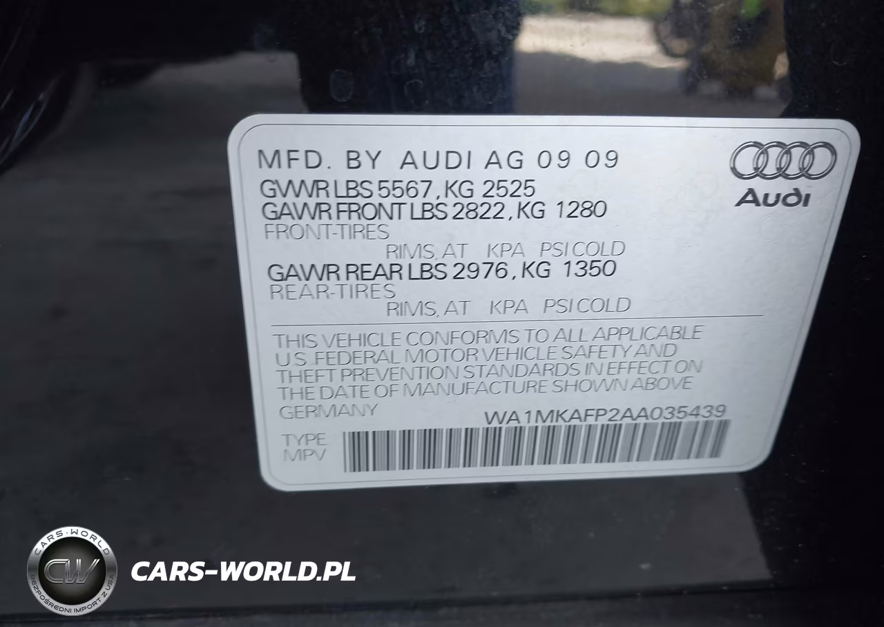 2010 Audi Q5 3.2 Premium VIN:WA1MKAFP2AA035439 - 9