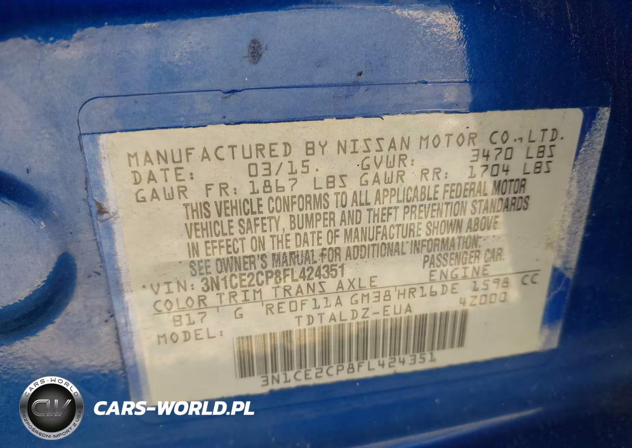 2015 Nissan Versa Note S (Sr)-S Plus-Sl-Sr-Sv VIN:3N1CE2CP8FL424351 - 9