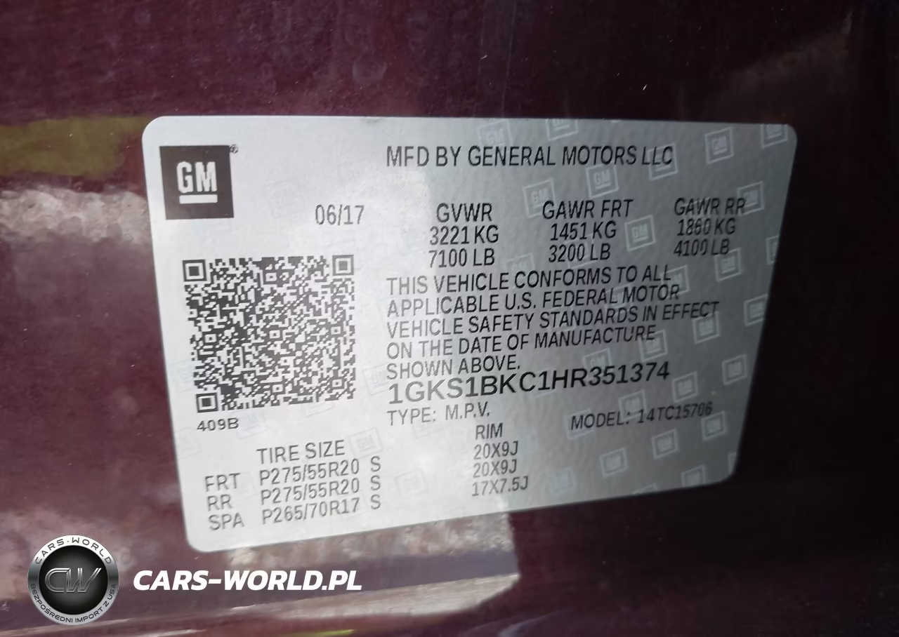2017 GMC Yukon Slt VIN:1GKS1BKC1HR351374 - 9