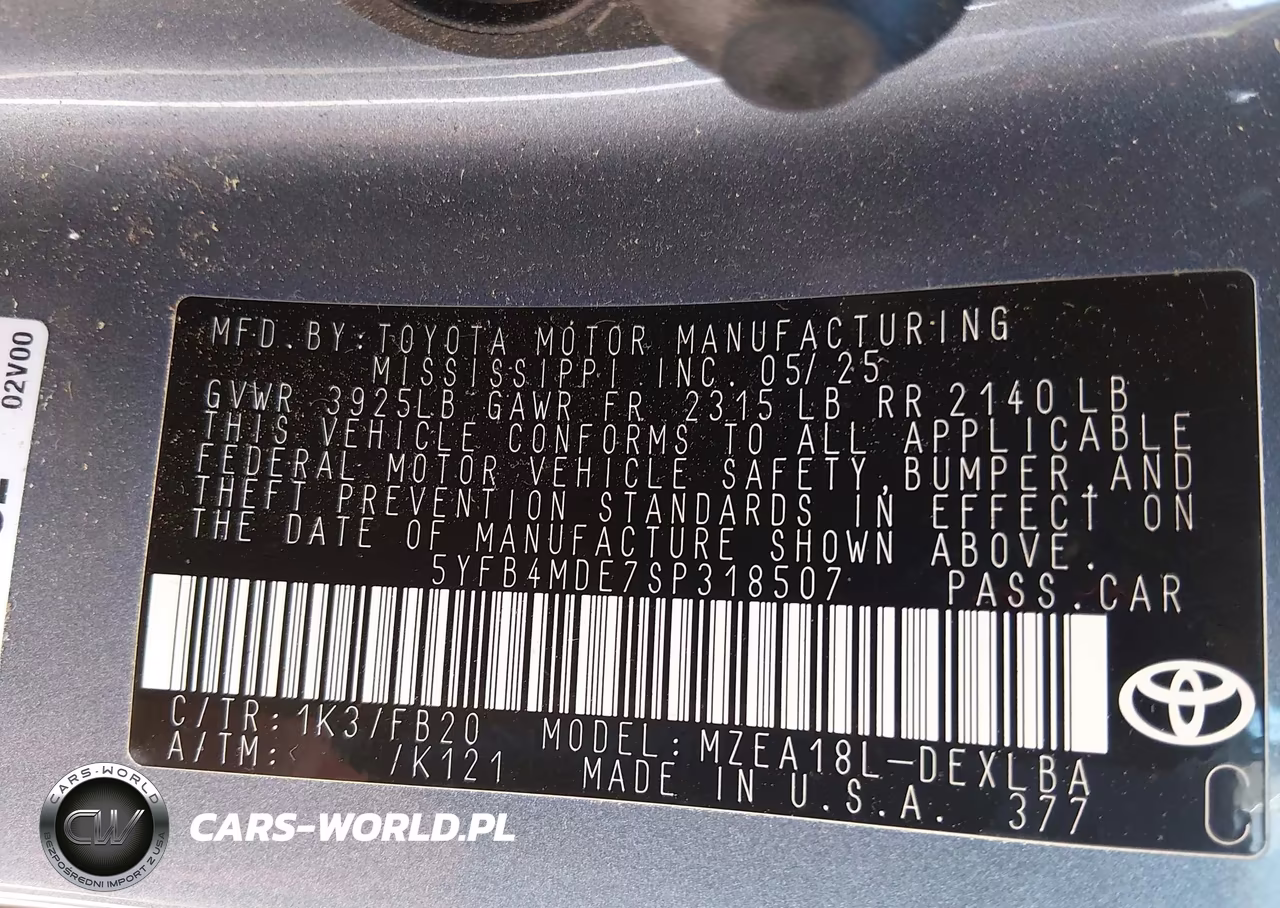 2025 Toyota Corolla Le VIN:5YFB4MDE7SP318507 - 9