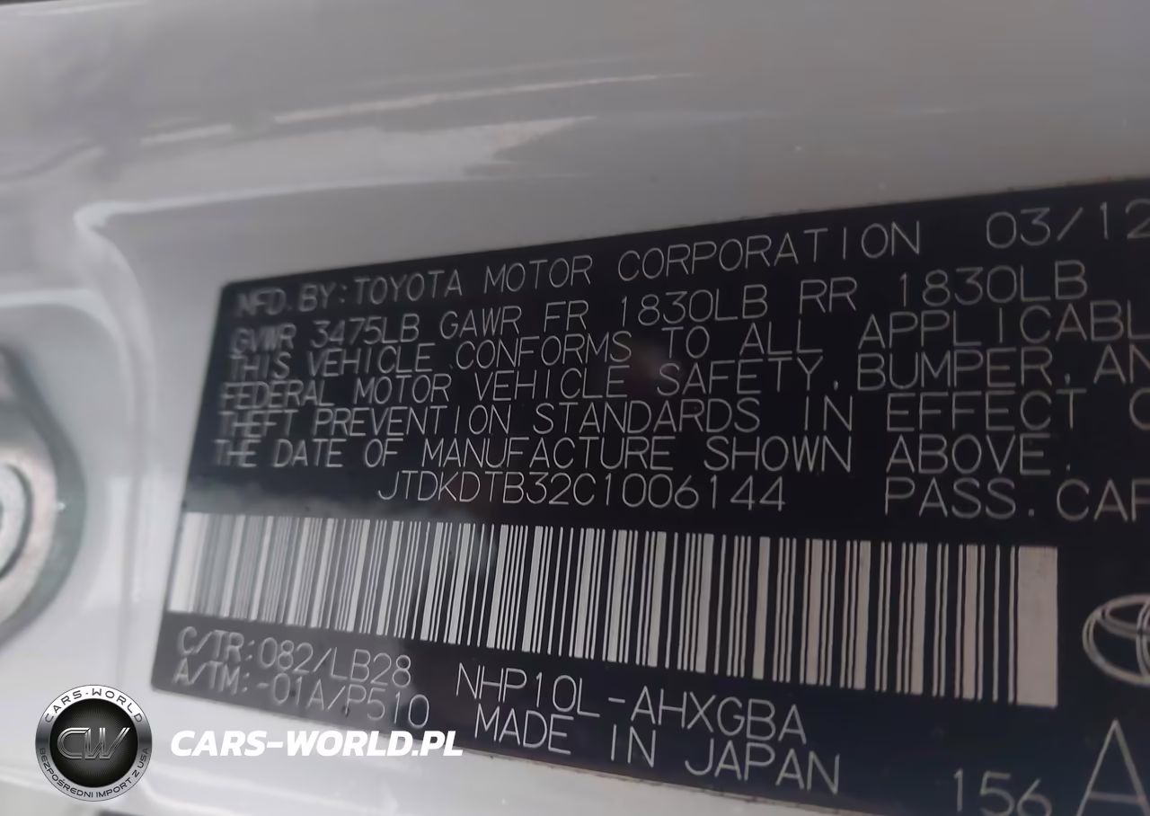 2012 Toyota Prius C Four VIN:JTDKDTB32C1006144 - 9
