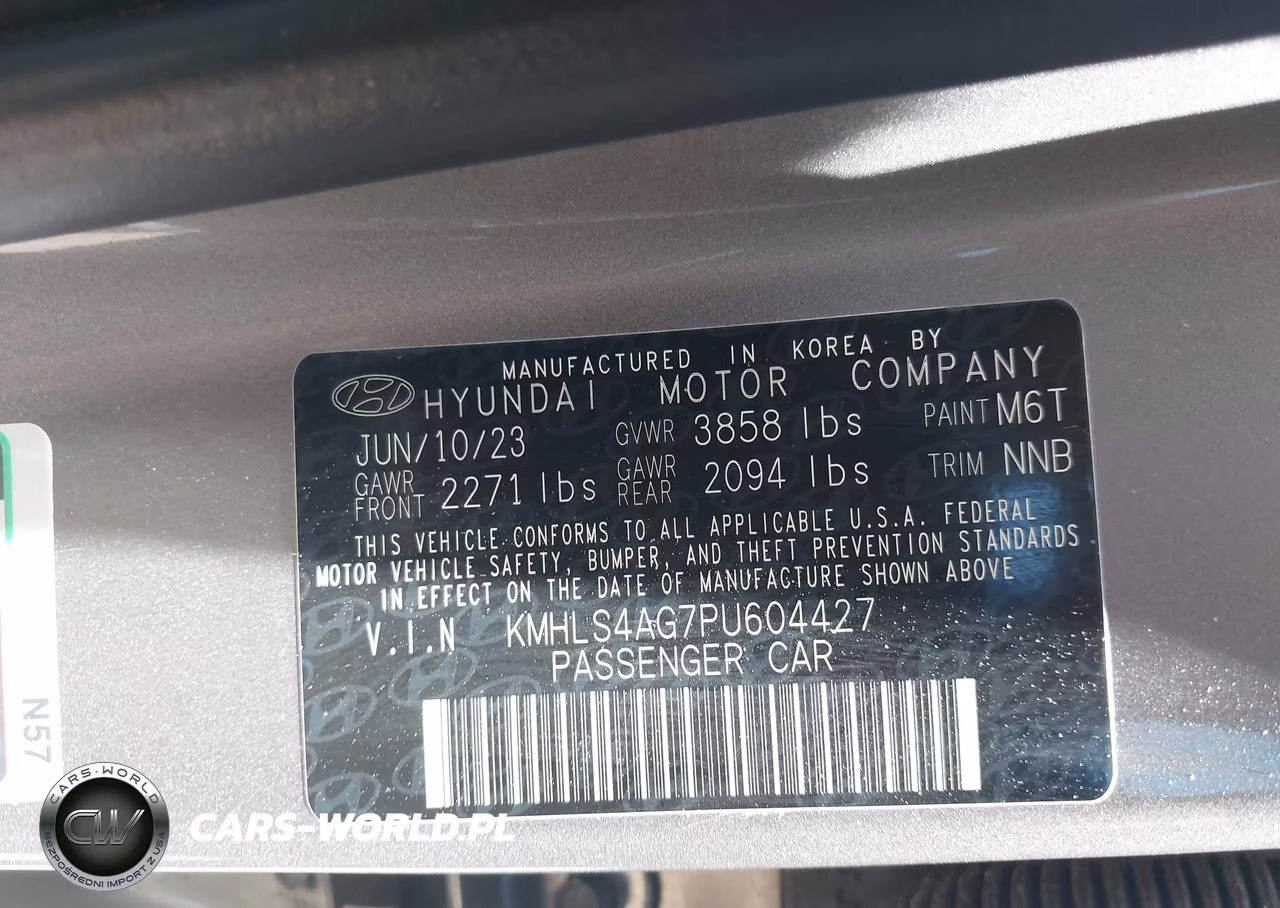2023 Hyundai Elantra Sel VIN:KMHLS4AG7PU604427 - 9