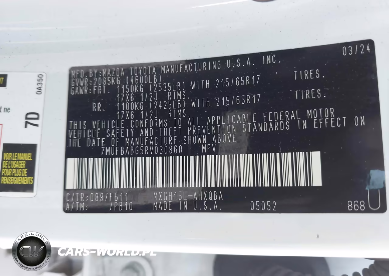 2024 Toyota Corolla Cross Hybrid S VIN:7MUFBABG5RV030860 - 9
