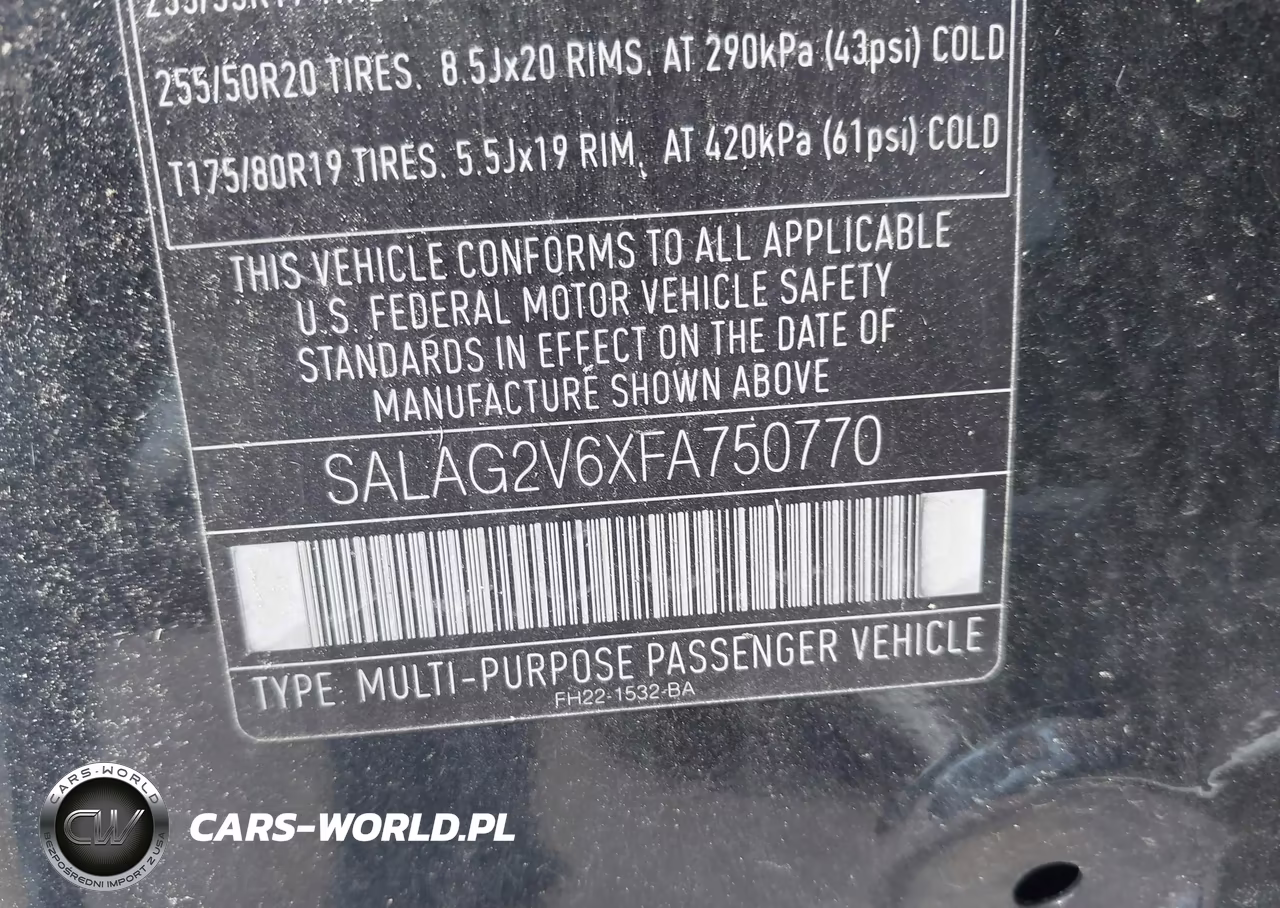 2015 Land Rover Lr4 VIN:SALAG2V6XFA750770 - 9