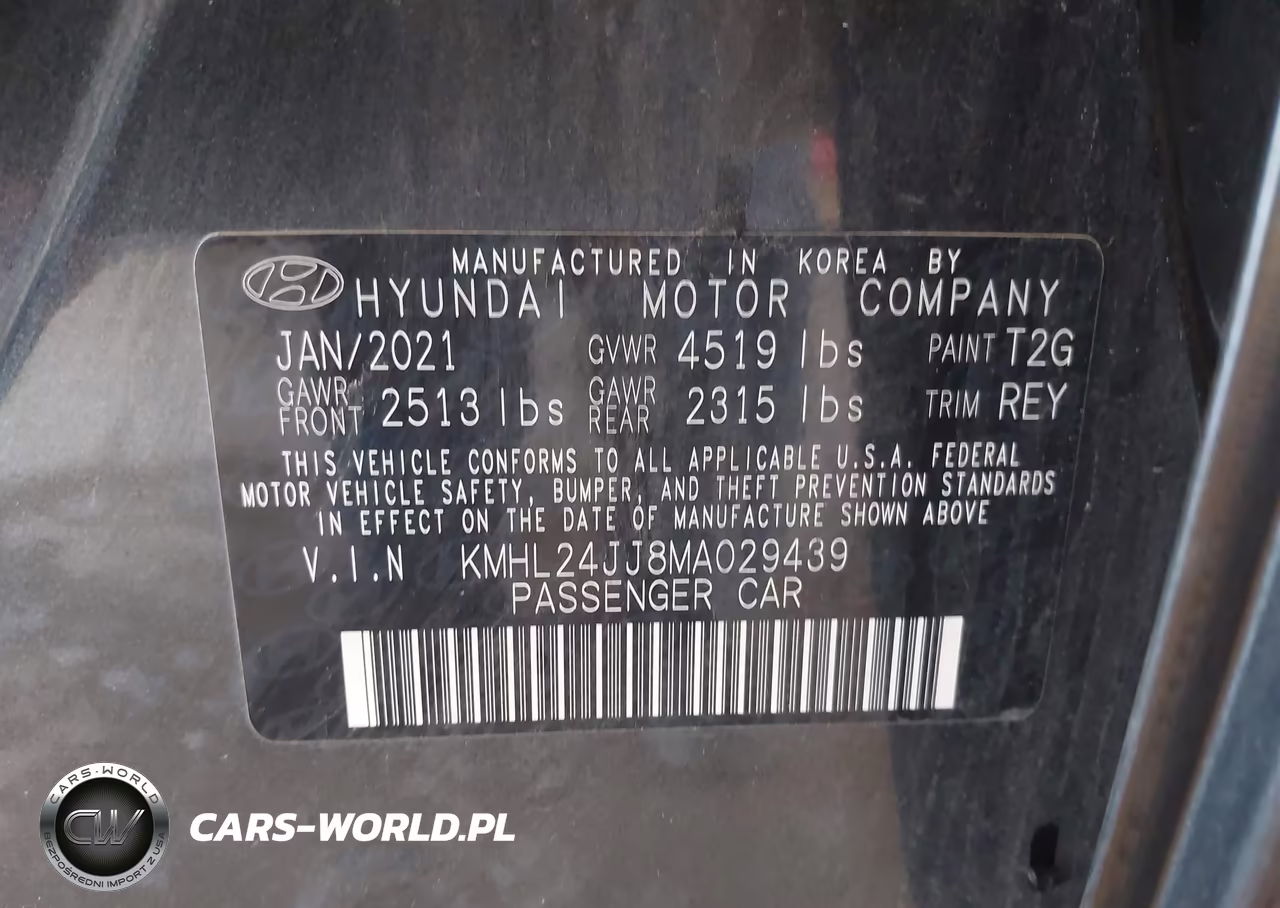 2021 Hyundai Sonata Blue VIN:KMHL24JJ8MA029439 - 9