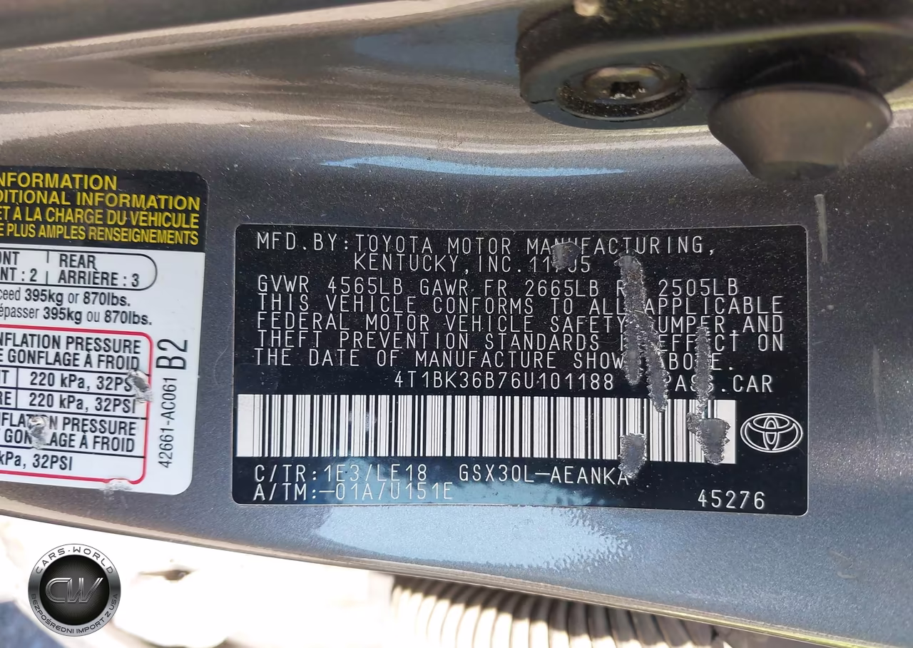 2006 Toyota Avalon Touring VIN:4T1BK36B76U101188 - 9