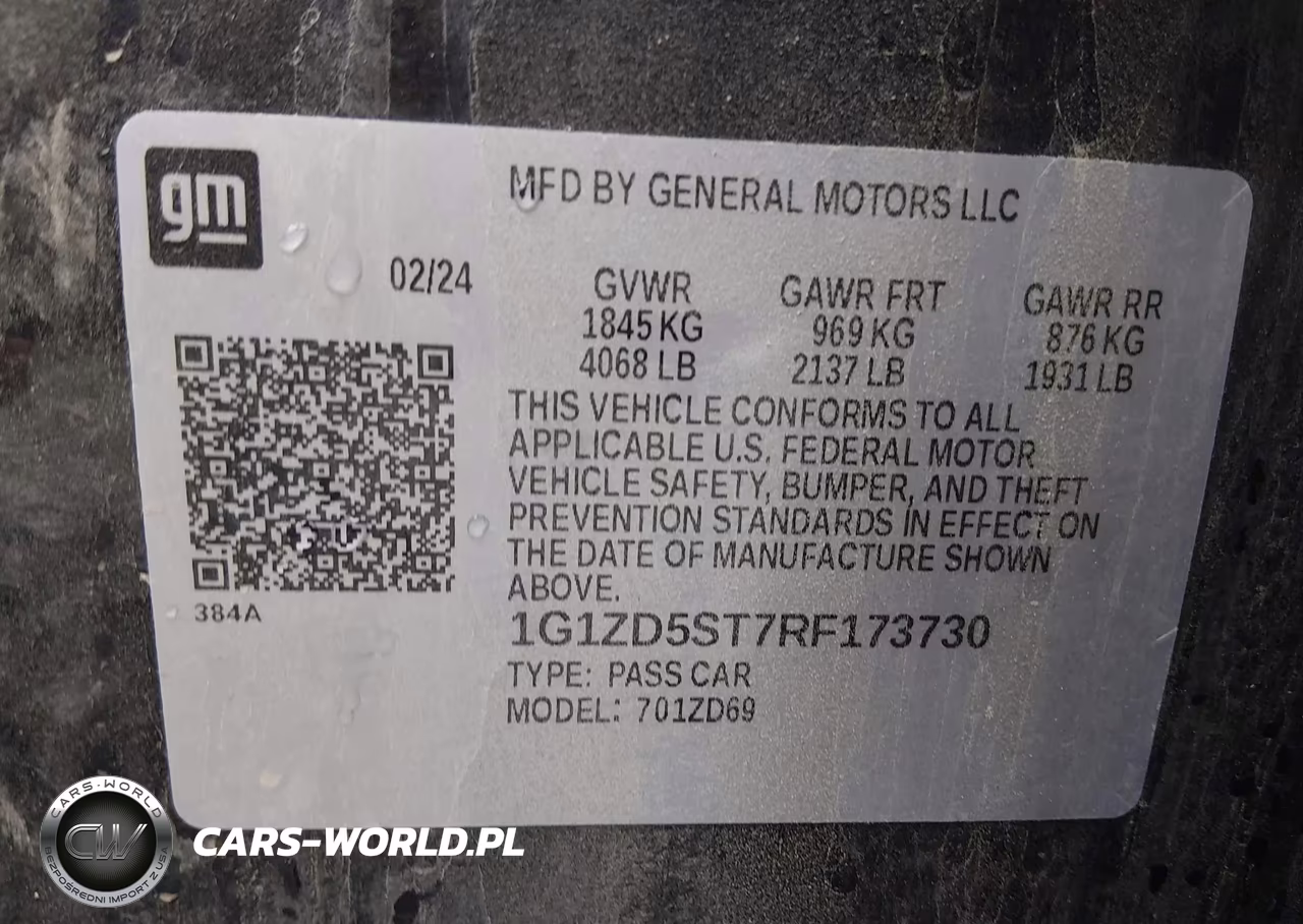 2024 Chevrolet Malibu Fwd 1Lt VIN:1G1ZD5ST7RF173730 - 9