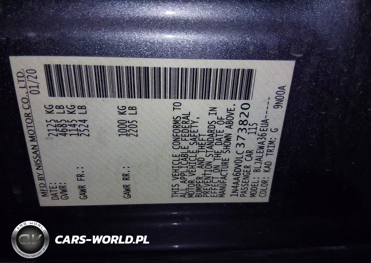 2020 Nissan Maxima Sl Xtronic Cvt VIN:1N4AA6DV0LC373820 - 9